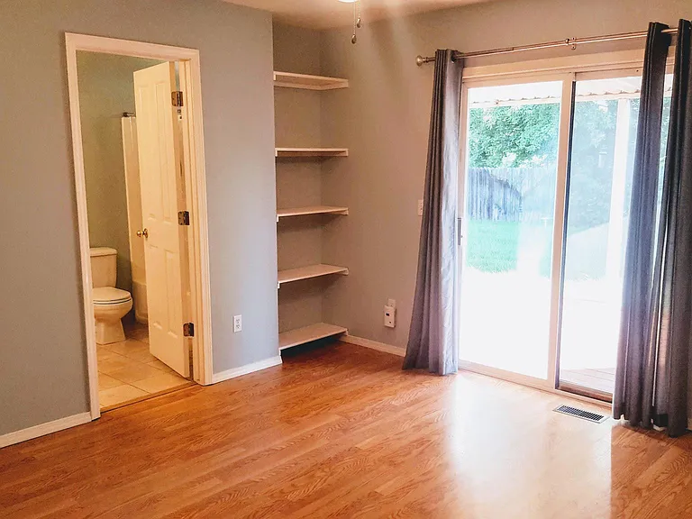 Master bedroom shelves
