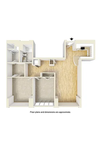 Floor plan 2B 3-7