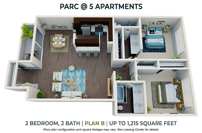 Floor plan Two Bedroom Plan B
