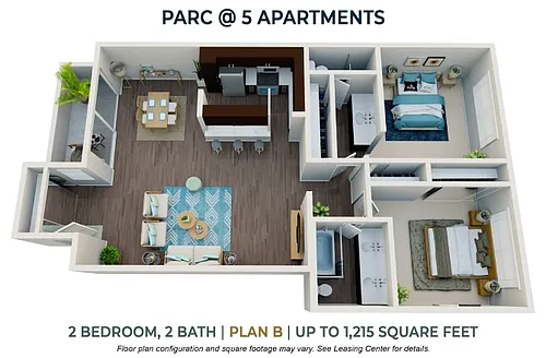Floor plan Two Bedroom Plan B