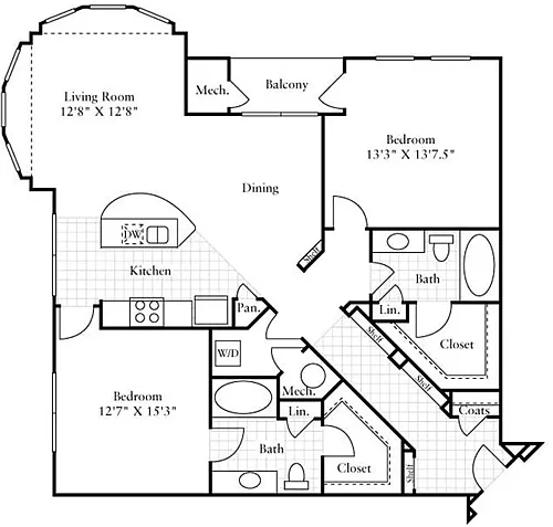 Floor plan 2 Bedrooms D