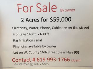 County 16th St LOT W., Yuma, AZ 85350