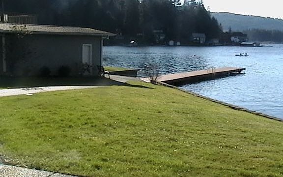 back yard and boathouse