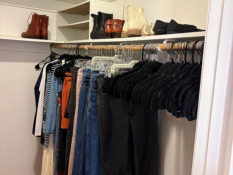 Walk in closet in Main Bedroom