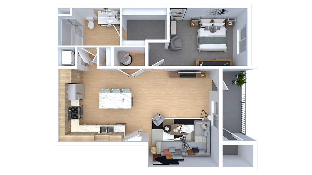 Floor plan 1 Bedroom