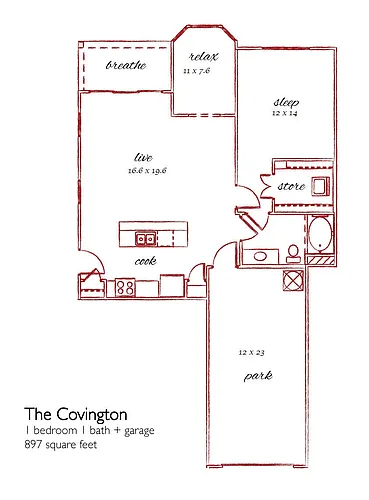 Floor plan The Covington