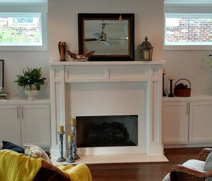 Fireplace in living room
