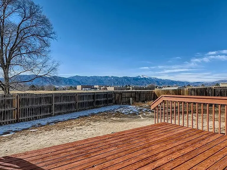 View of the Front Range from the Backyard
