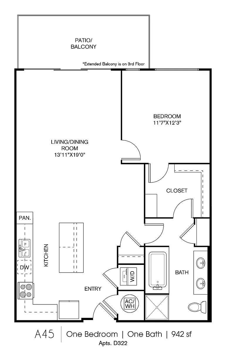 Floor plan A45