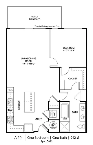 Floor plan A45