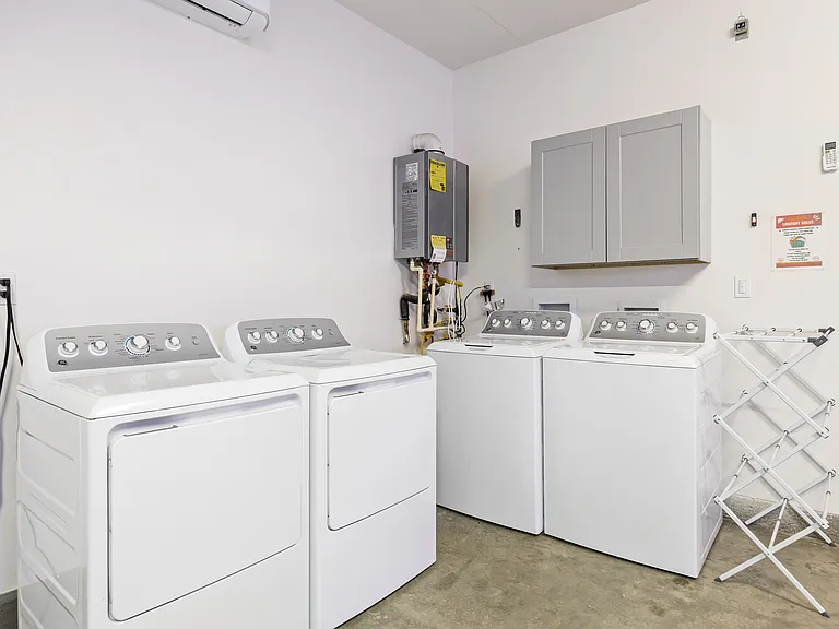 Garage has double washers and dryers to ensure you experience the upmost convenience!