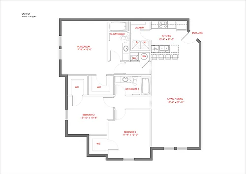 Floor plan 3BR- Solarium - Retreat