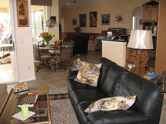 Living room, breakfast nook to kitchen and family room
