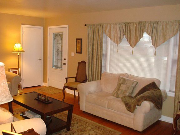 living room with new front door