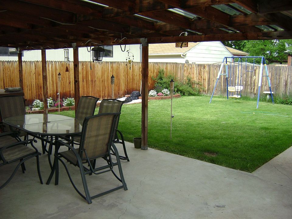 Back patio and yard