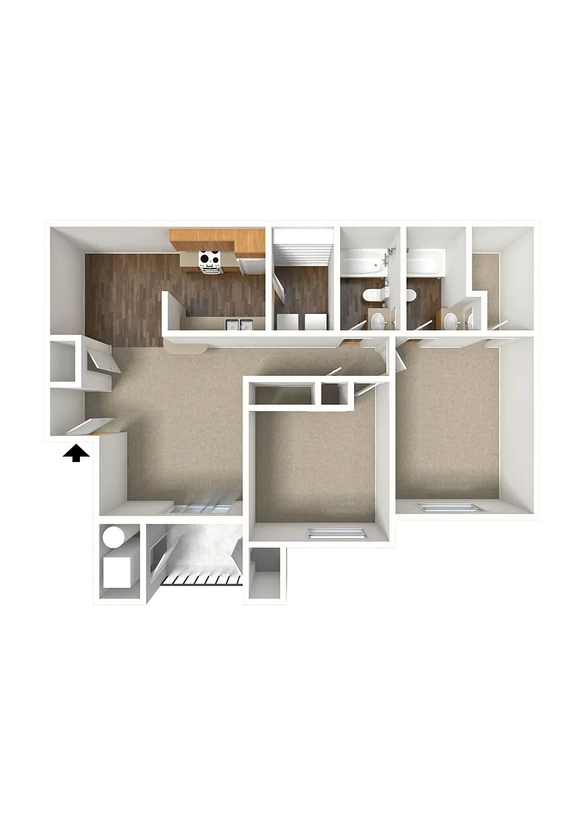 Floor plan Ponderosa I - Renovated