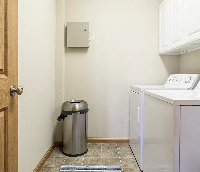 A full-size washer and dryer are included with every villa and duplex.