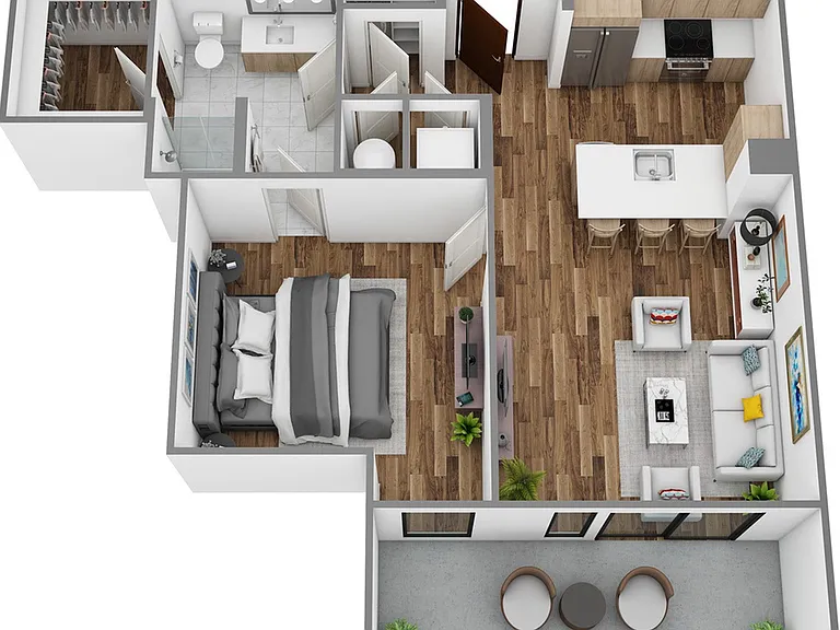 B 1bed/1bath B 1bed/1bath