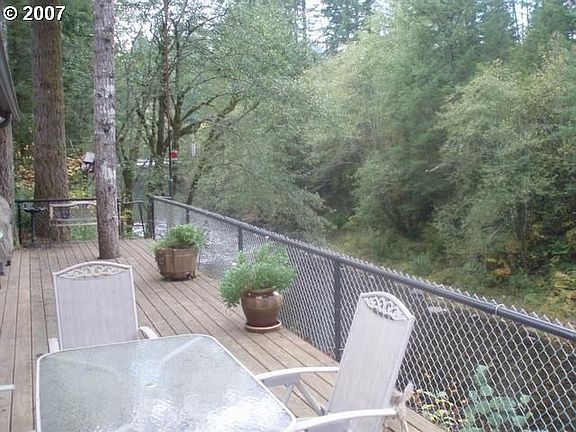 189' river frontage of the East Fork of the Lewis. Stairs from deck to water  