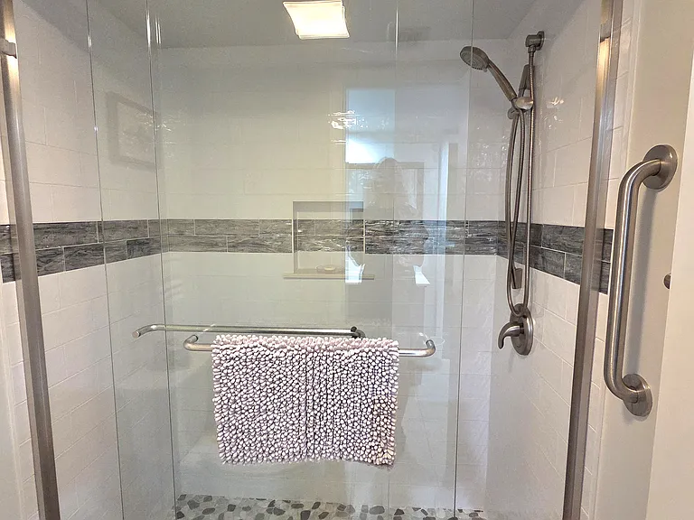 Enjoy and added, upgraded walk-in shower