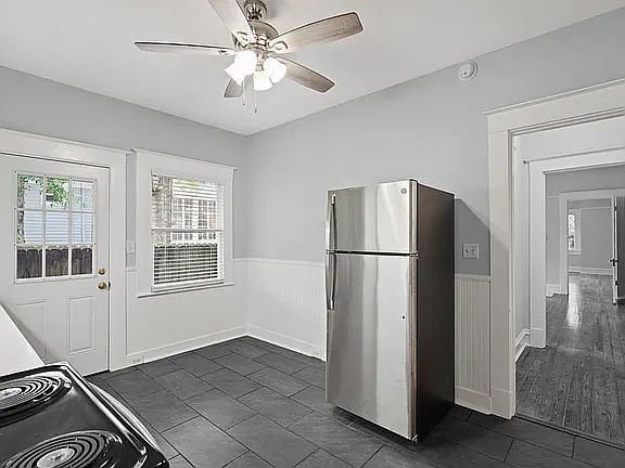 Kitchen - leading to hallway with bath on the left and then into Living/Dining Room