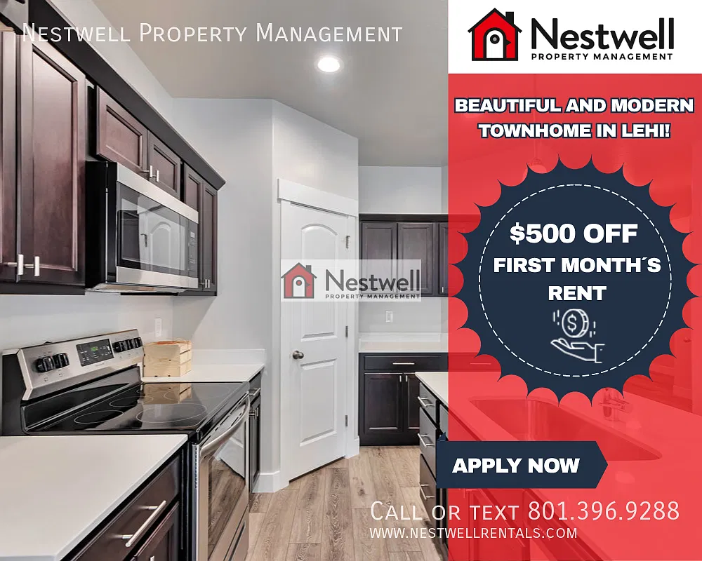 $500 off first months rent - Beautiful and modern townhome in Lehi! — Photo 1