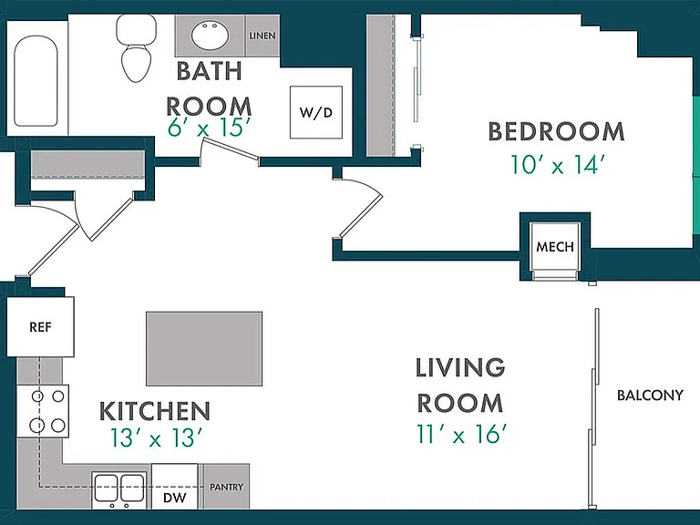 Floor Plan L1 | Domain | Apartments in Madison, WI Floor Plan L1 | Domain | Apartments in Madison, WI