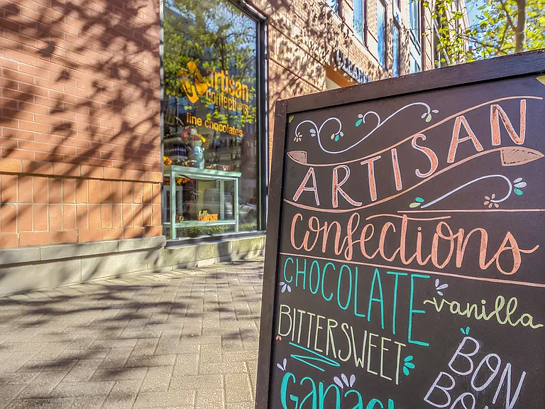 Artisan chocolates just down the street