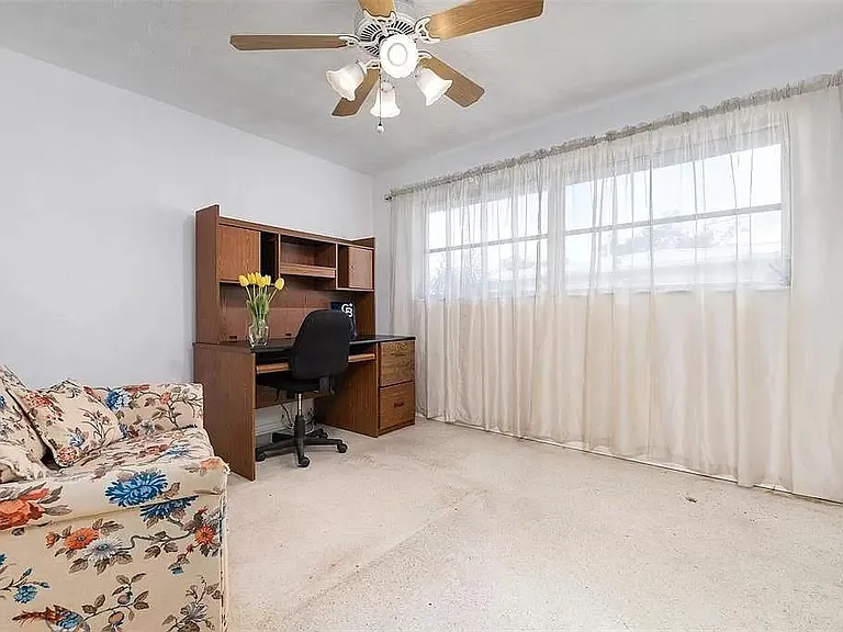 Bedroom 3
(now has white blinds and modern fan/light)