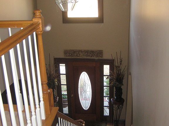 looking at foyer from upstairs