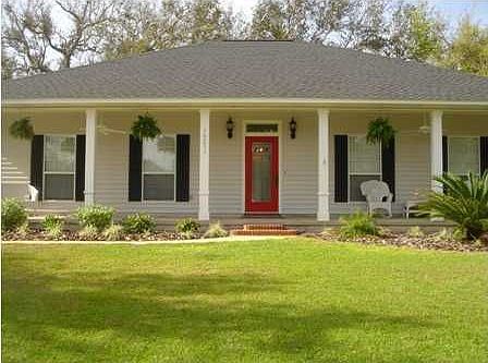 Close up of front porch