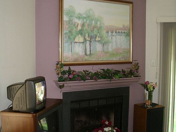 Gas Fireplace with cathedral ceiling in Great Room