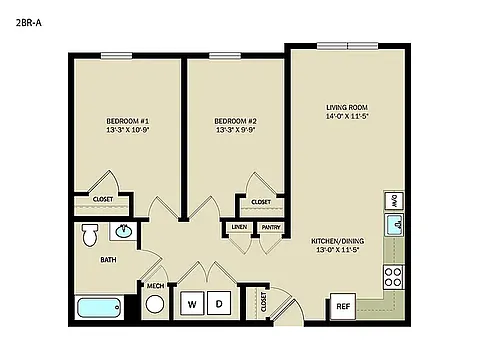 Floor plan 2 Bedroom