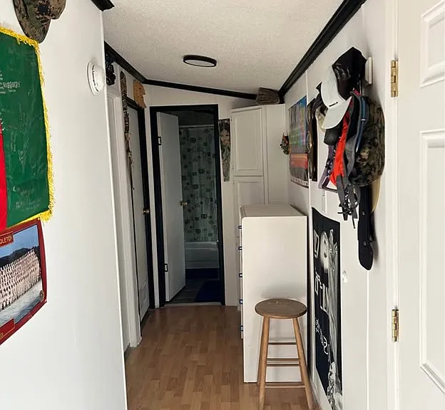 Shared restroom hallway