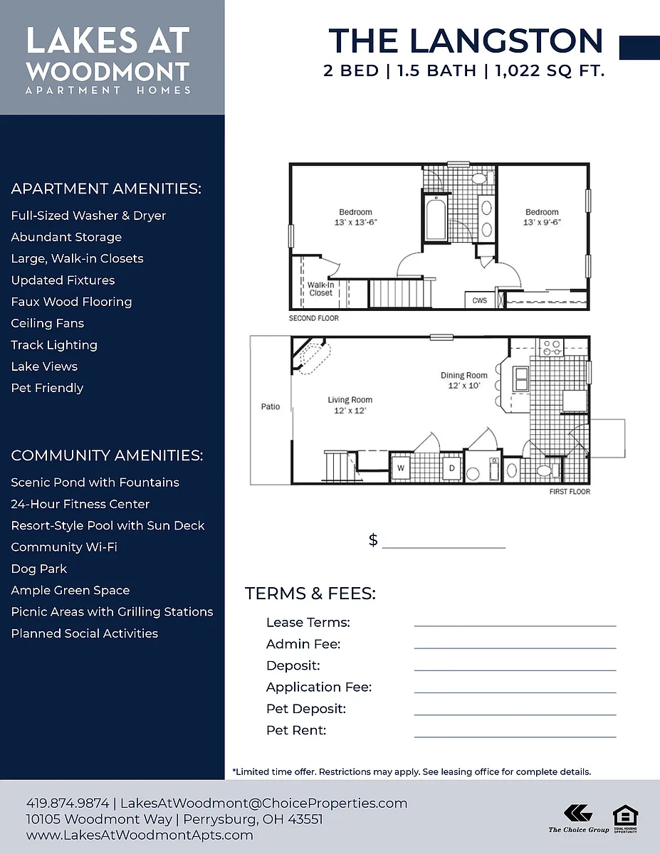 Floor plan Langston