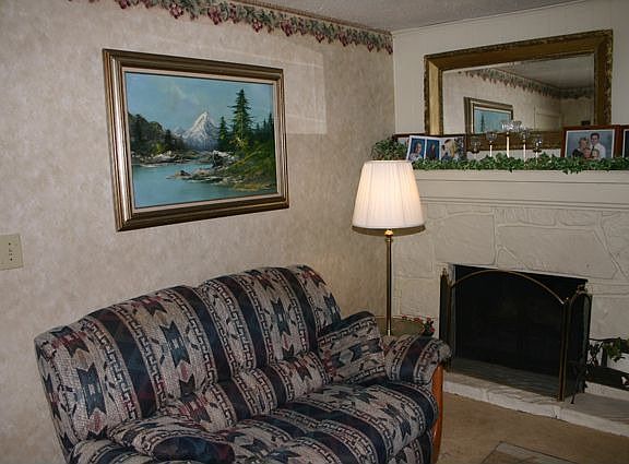 Woodburning fireplace