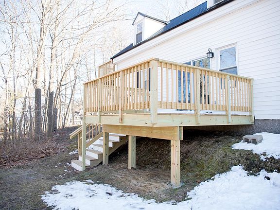 Private deck off of the living room area