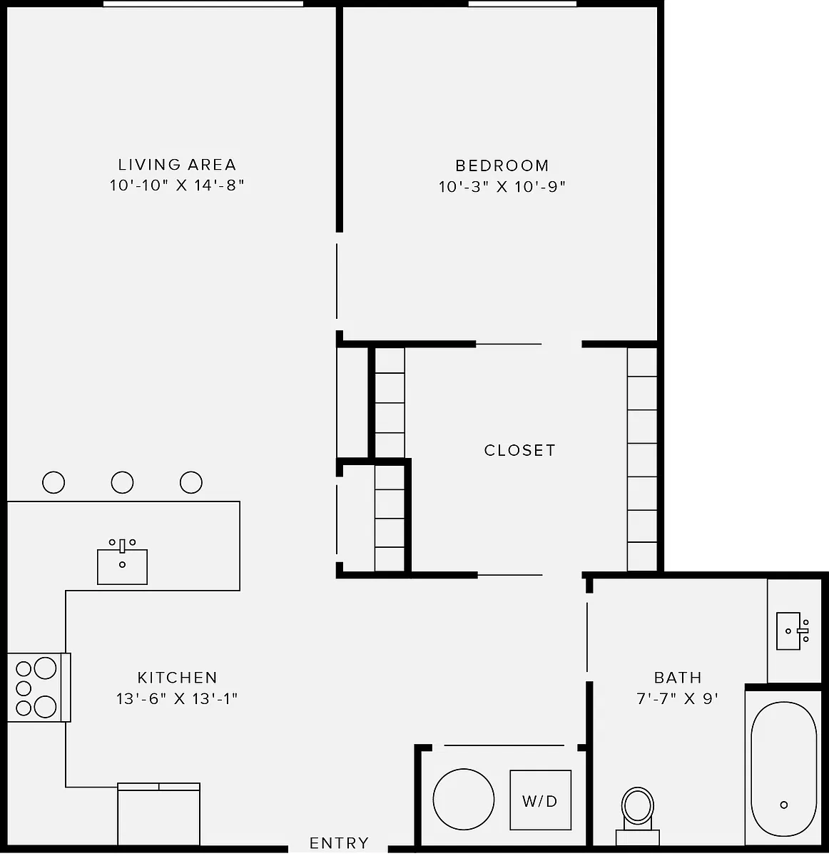 Floor plan 1b Style I Accessible