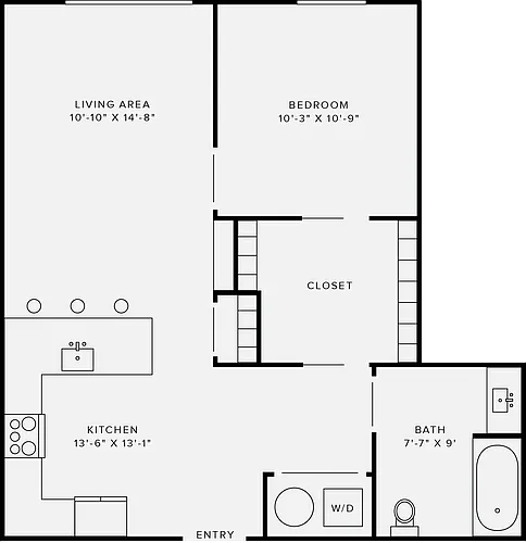 Floor plan 1b Style I Accessible