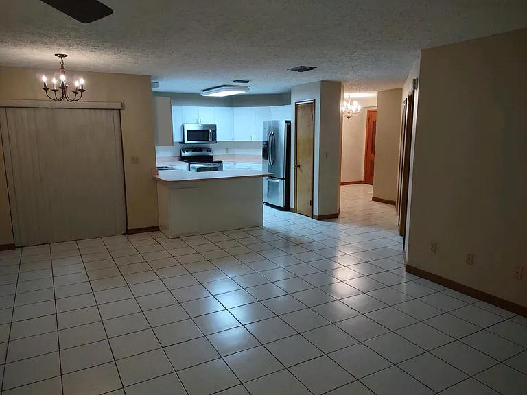 View of the kitchen from living area