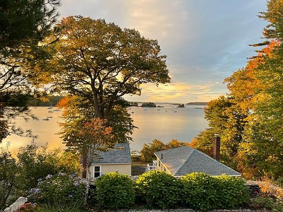 Fall view from Deck. Small cottages below are part of the property with very limited occupancy