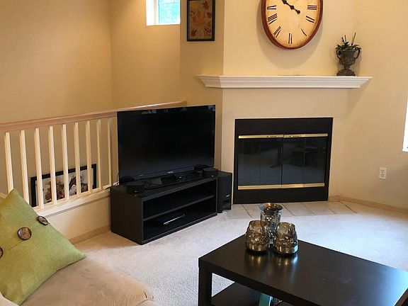 living room with fireplace