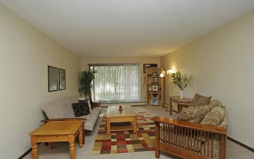 Feel at home in your spacious living room. - The Village Apartments