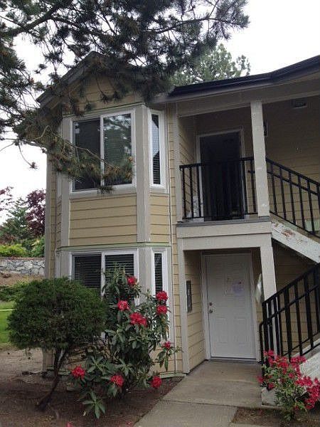 This is the color of the exterior right now but shortly it will have a brand new color with lighter trim. Landscaping will be back and it will look really nice again!