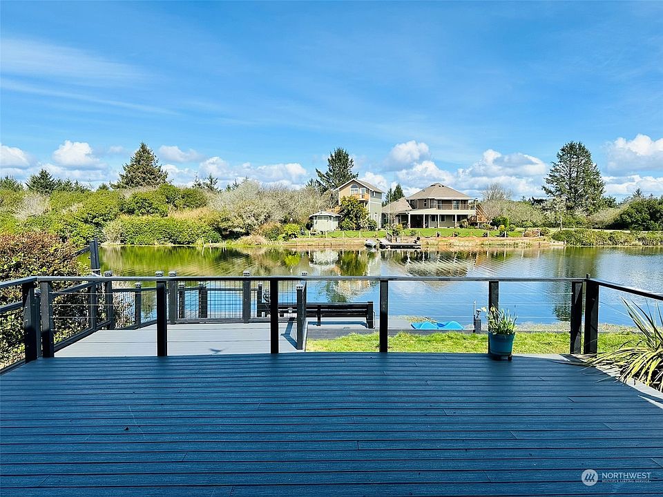 View from large covered back deck>