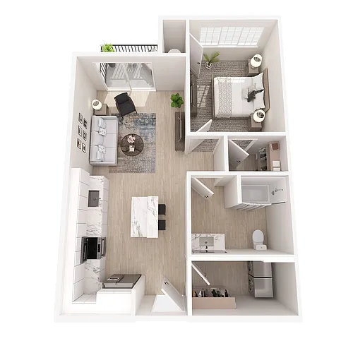 Floor plan Camellia (1 Bedroom)