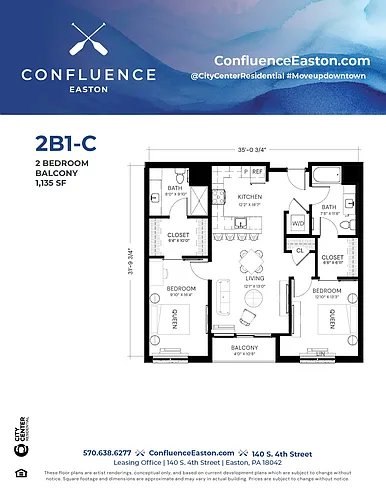 Floor plan 2B1-C