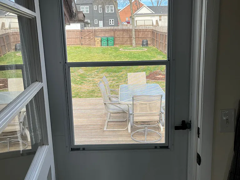 kitchen door looking outside
