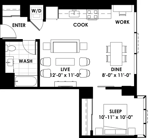 Floor plan 1B
