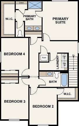 Upstairs floorplan
